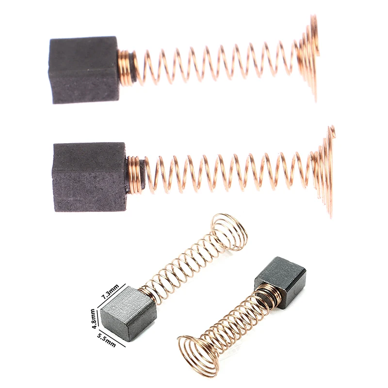 

Миниатюрные угольные щетки 4,8*5,5*7,3 мм, 2 шт., запасная часть, карбоновая щетка для шлифовального станка 3000, замена вращающегося инструмента