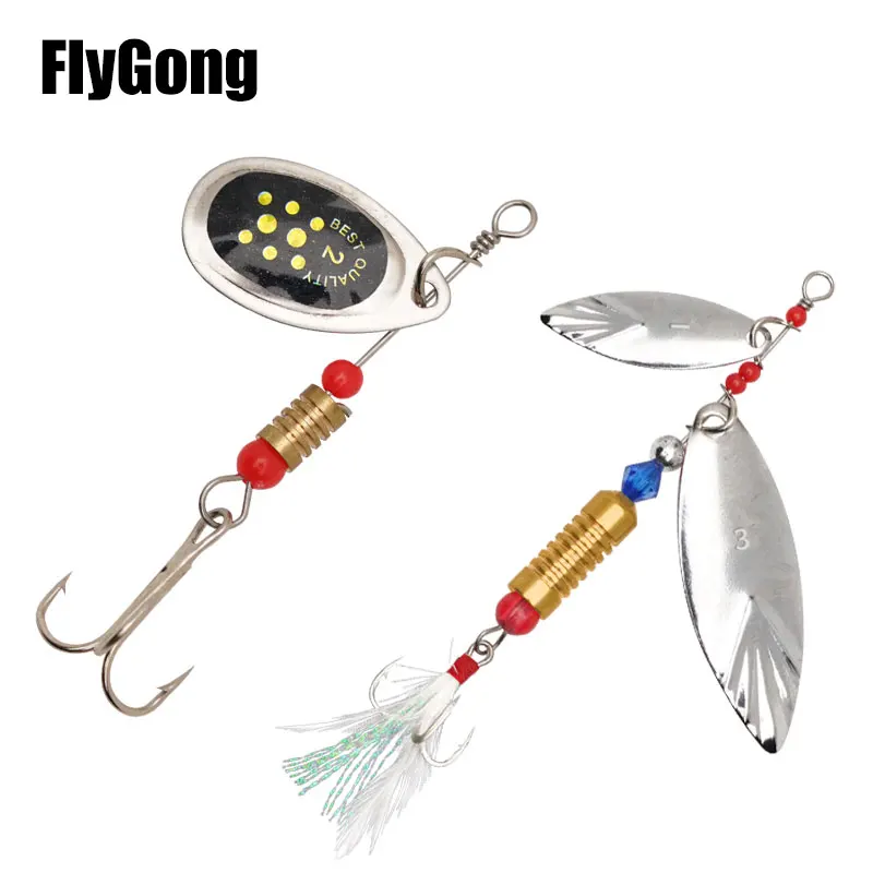 

1pcs Spinnerbait 3g/7g/9g Metal Spoon Spin Baits Spinner Lure Kit Artificial Bait Feather Treble Hooks Inline Spinners