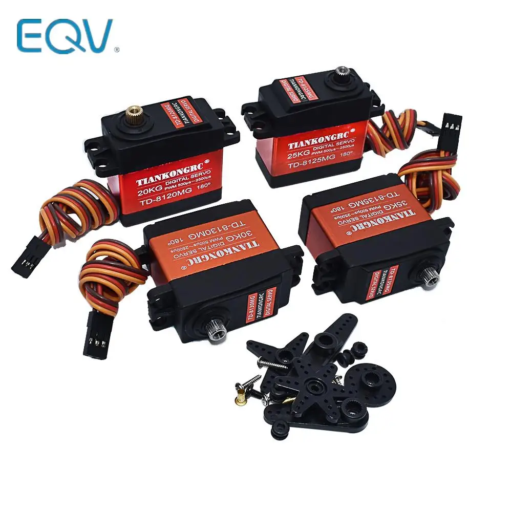 

TD-8120MG TD-8125MG Waterproof Metal Gear Digital Servo with 20 25 30KG Torque 180Angle for RC Remote Control Car Model Vehicle