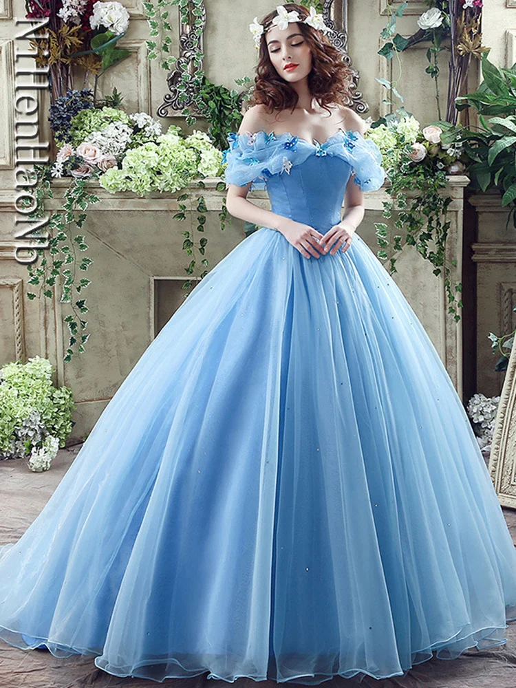 

Женское платье с открытыми плечами, розовое платье из органзы с бабочкой, бальное платье для маскарада,