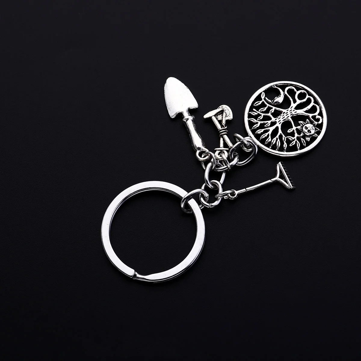 

Tree Keychain Novelty Automotive Accessories Decorative Gardener Gift Car Keychains Farmer Backpacks Locket Sun Moon