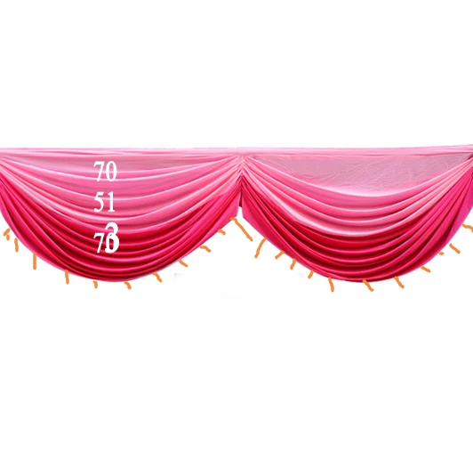 

6 метров в длину трехцветный свадебный фон swag с бусинами с кисточками