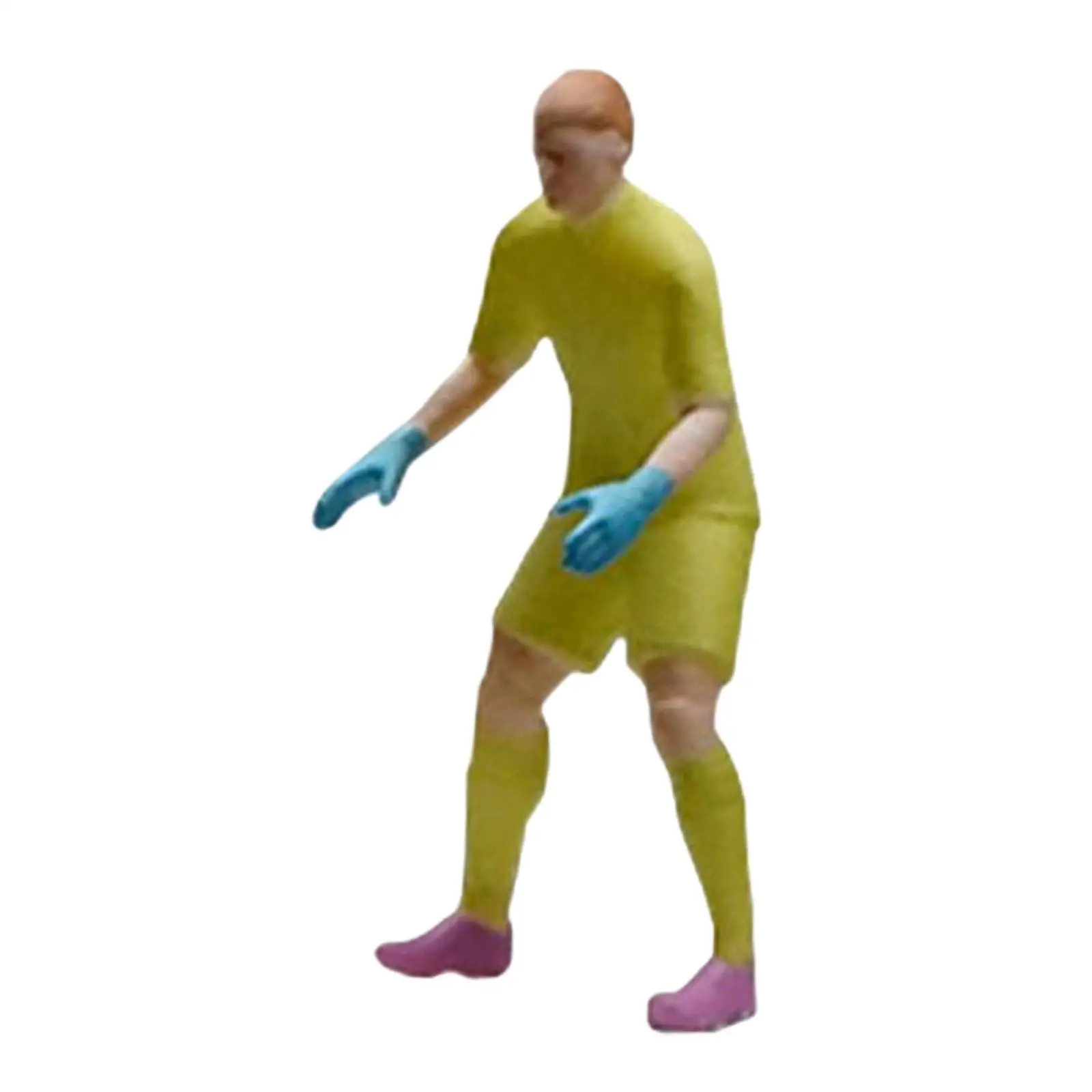 

Realistic 1/64 Scale Goalkeeper Mini People Model Accessories for Layout