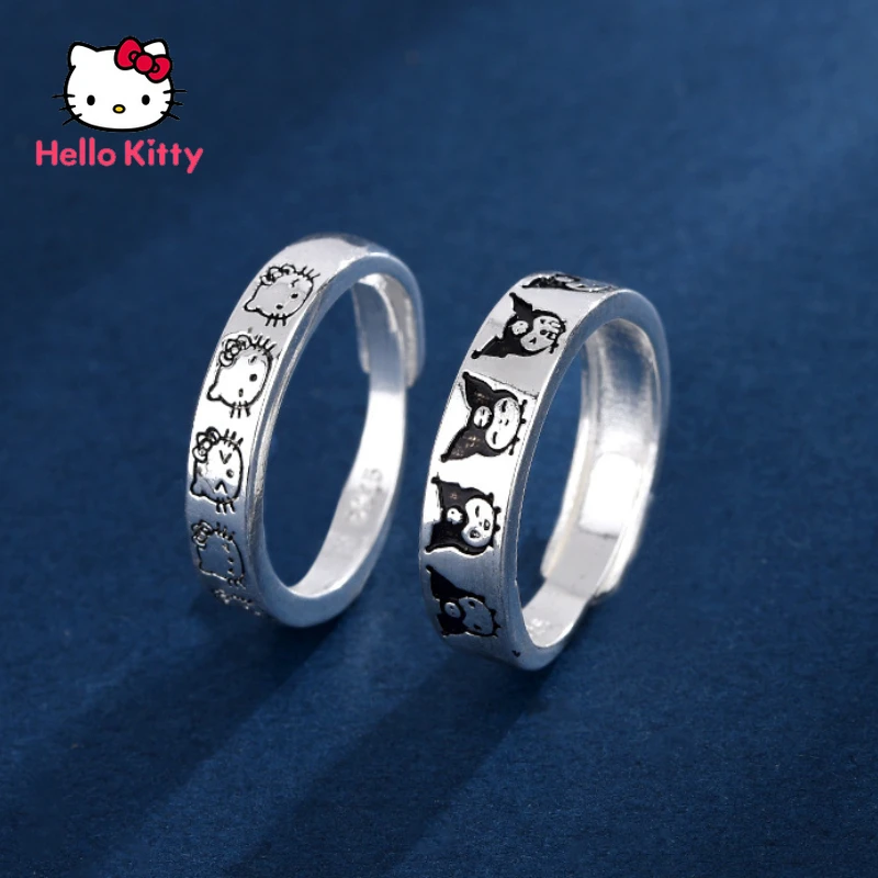 

Кольцо унисекс из серебра 925 пробы с рисунком Hello Kitty Kuromi