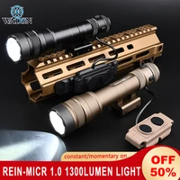 wadsn defensiv rein micr 1300lumen m600 m300 tactical flashlight airsoft weapon light ar15 rifle scout light for picatinny rail
