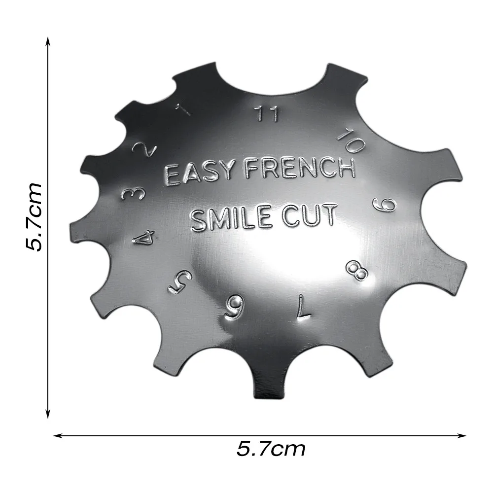 Размеры Easy French Smile Cut V Line Миндальная форма Советы C-Chave Металлический маникюрный