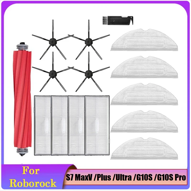 

15PCS Main Side Brush Mop Filter For Xiaomi Roborock S7 Maxv / Plus / Ultra G10S / G10S Pro Robot Vacuum Cleaner Accessories