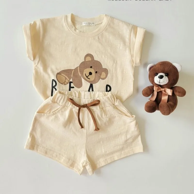Baby Suit Summer Boys And Girls Casual Top + Loose Shorts 2-piece Newborn Boys' Suit