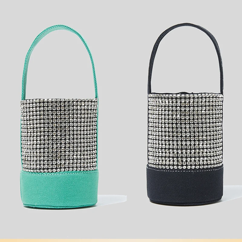 

Diamond Tote Bucket Bag 2022 Fashion High-Quality Handbag for Women Designer Shoulder Messenger Bags Cassual Dinner Bag Party