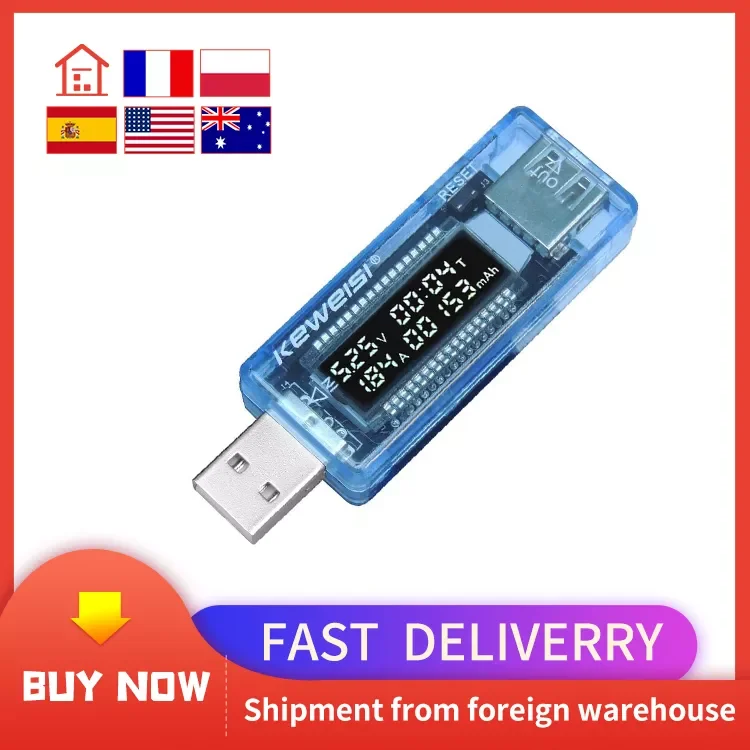 

Current Voltage Capacity Tester USB Volt Current Voltage Doctor Charger Capacity Tester Meter Power Bank