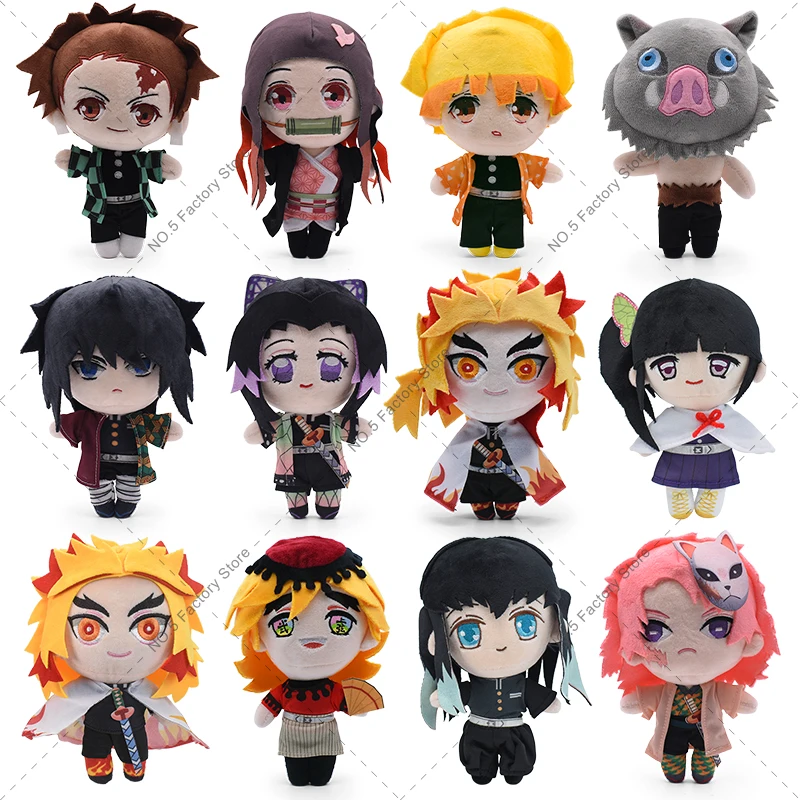 

20cm Demon Slayer Plush Toy Kimetsu No Yaiba Tanjirou Nezuko Agatsuma Zenitsu Giyuu Kochou Shinobu Kyoujurou Peluche Doll Gift