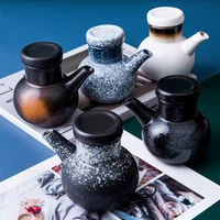 ceramic oil pot japanese oil bottle household soy sauce pot vinegar pot seasoning kitchen supplies oil tank sesame oil vial
