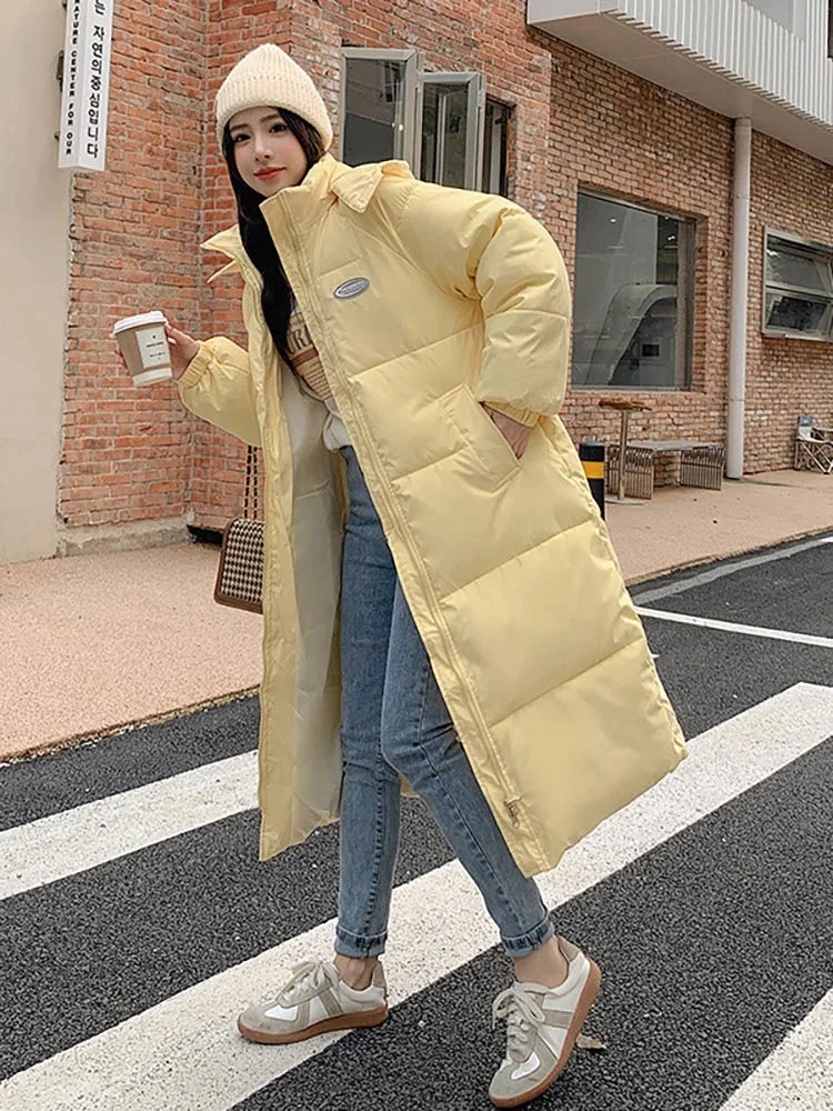 Women's Winter Hooded Parka Thick Down Cotton Padded Jacket Women Long Overcoat Female Clothing Warm Puffer Coat 2022