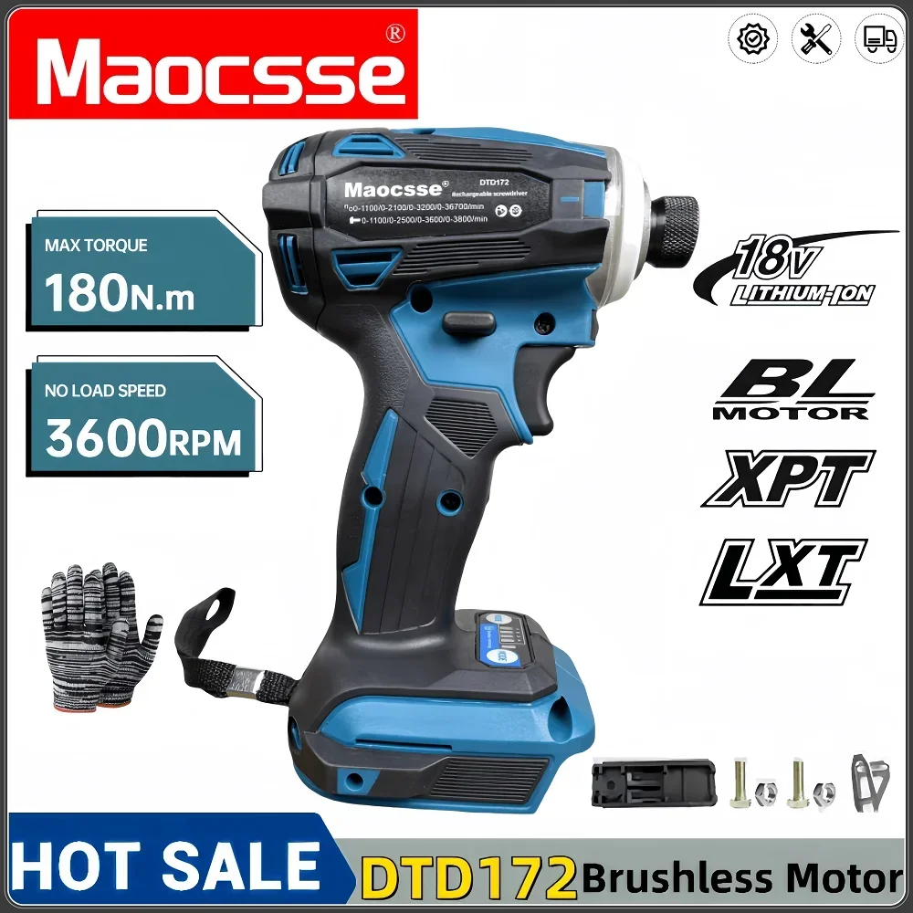 Makita DTD172 180 Нм Аккумуляторный ударный шуруповерт 18 В LXT BL Бесщеточный