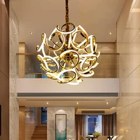 postmodern minimalist creative personality hanging lamp multi molecule luxury soft pendant light bar clothing store chandelier