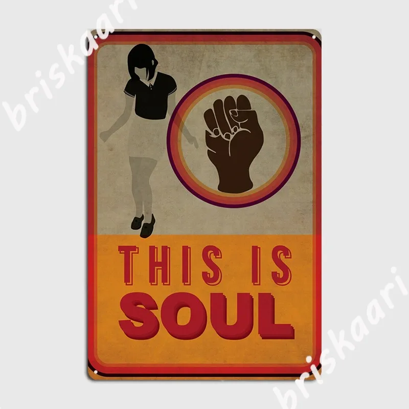

This Is Soul Metal Plaque Poster Funny Mural Painting Cinema Wall Mural Tin Sign Posters