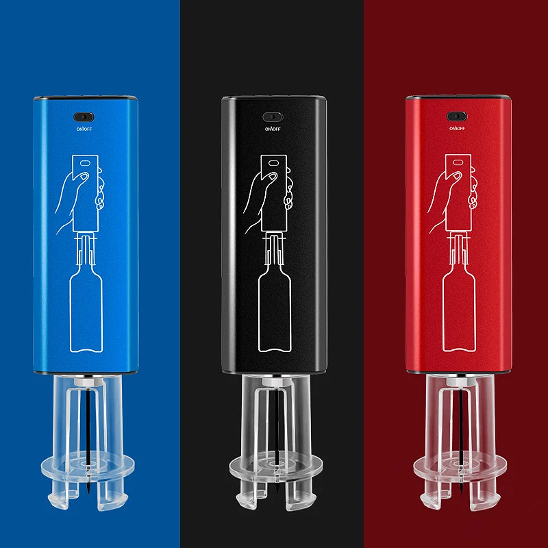 

New Electric Wine Opener Rechargeable Pneumatic Wine Opener Aluminum Alloy Wine Set Set Red Wine Fast Automatic Bottle Opening
