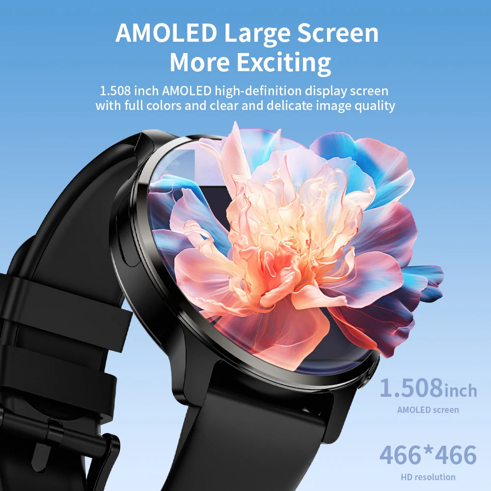 Фото Смарт-часы 4G 5G Android с SIM-картой APPLLP 2, GPS NFC, 1,43-дюймовый AMOLED-экран, умные часы №3