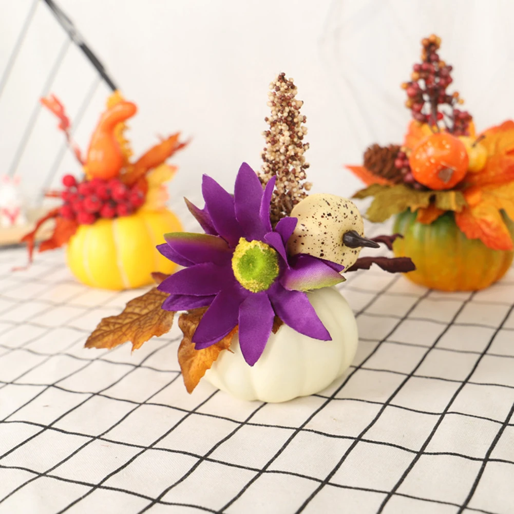 

Урожай искусственная Тыква кленовый лист орнамент осень Хэллоуин украшения День благодарения вечевечерние НКА осень Декор для дома Фотография реквизит