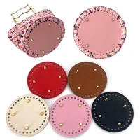 12cm round bottom for knitted bag pu leather bag accessories wear resistant handmade bottom with holes diy crochet bag bottoms