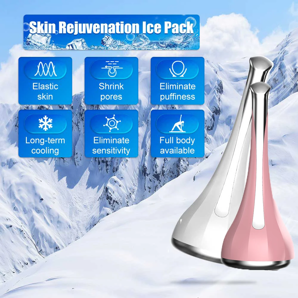 

Face Cooling Massager Ice Compress Skin Calming Lifting Cooler Eye Pouch With Neck Massager Cooler Edema Remover Anti-wrinkle