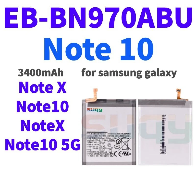 

Аккумулятор suqy для Samsung Note 10 n970f, оригинальный сменный аккумулятор для Samsung Galaxy Note 10, 3400 мАч, аккумулятор для Note 10, инструменты