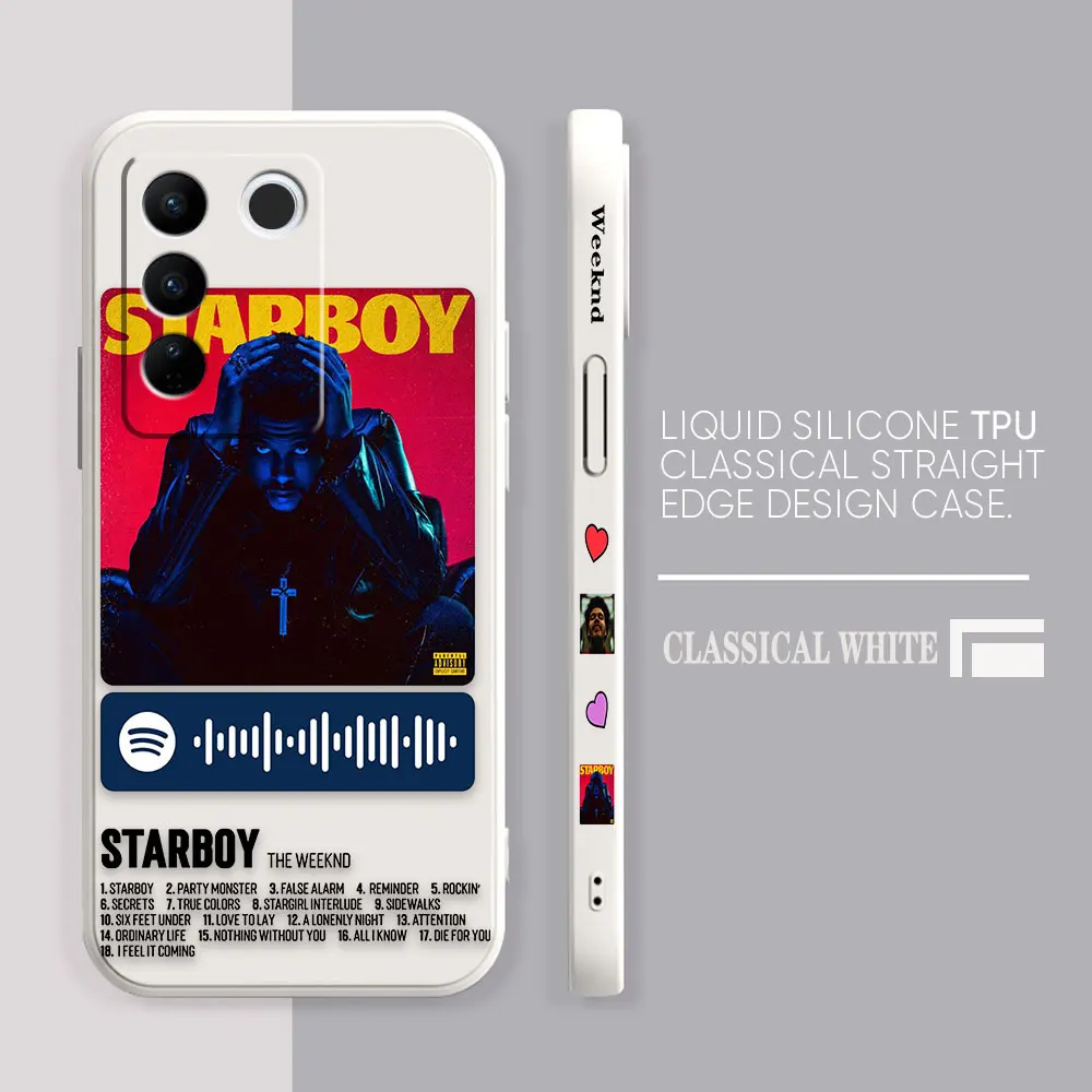 Case For VIVO S5 S6 S7 S9 S9E S10 S12 S15 S16 S16E V19 V20 V21 V23 V25 V27 PRO 5G Case Funda Shell The Weeknd Minimalist Poster