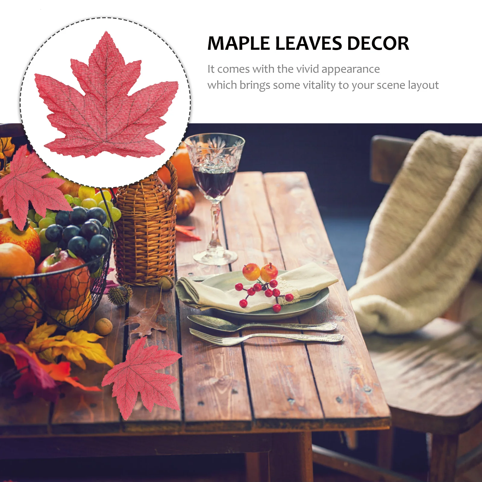 

Maple Leaf DIY Crafts Party Decor Supplies Fake Accessory Wedding Props Home Decors