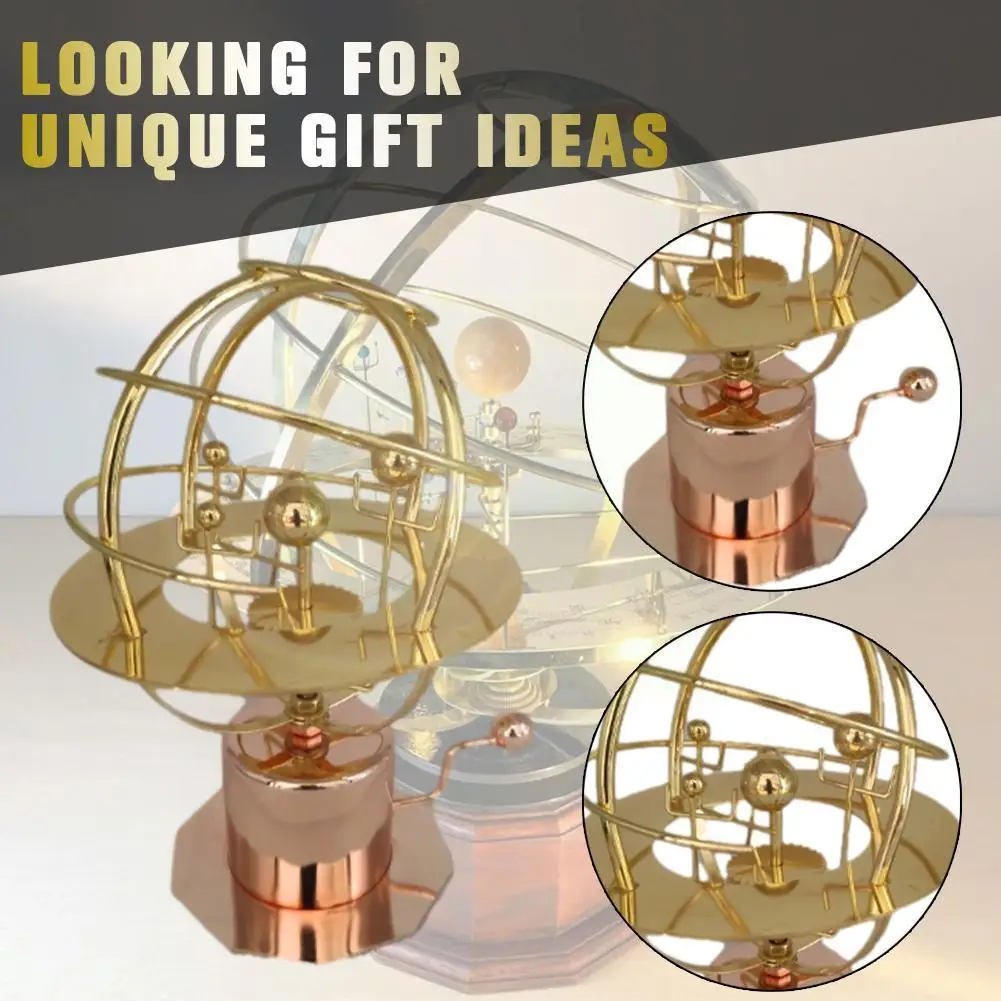 

Upgrade Rotate Crafts Miniatures Grand Orrery Model of The Solar Room Living Sculpture Home System Ornaments Desk Decoration