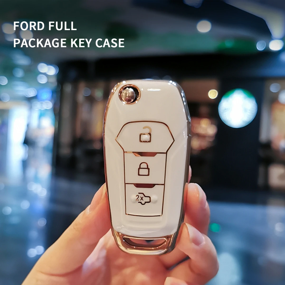 TPU Car Key Case Cover For Ford Ranger C-Max S-Max Focus Galaxy Mondeo Transit Tourneo Custom F-450 F-350 F150 Auto Key Protecto