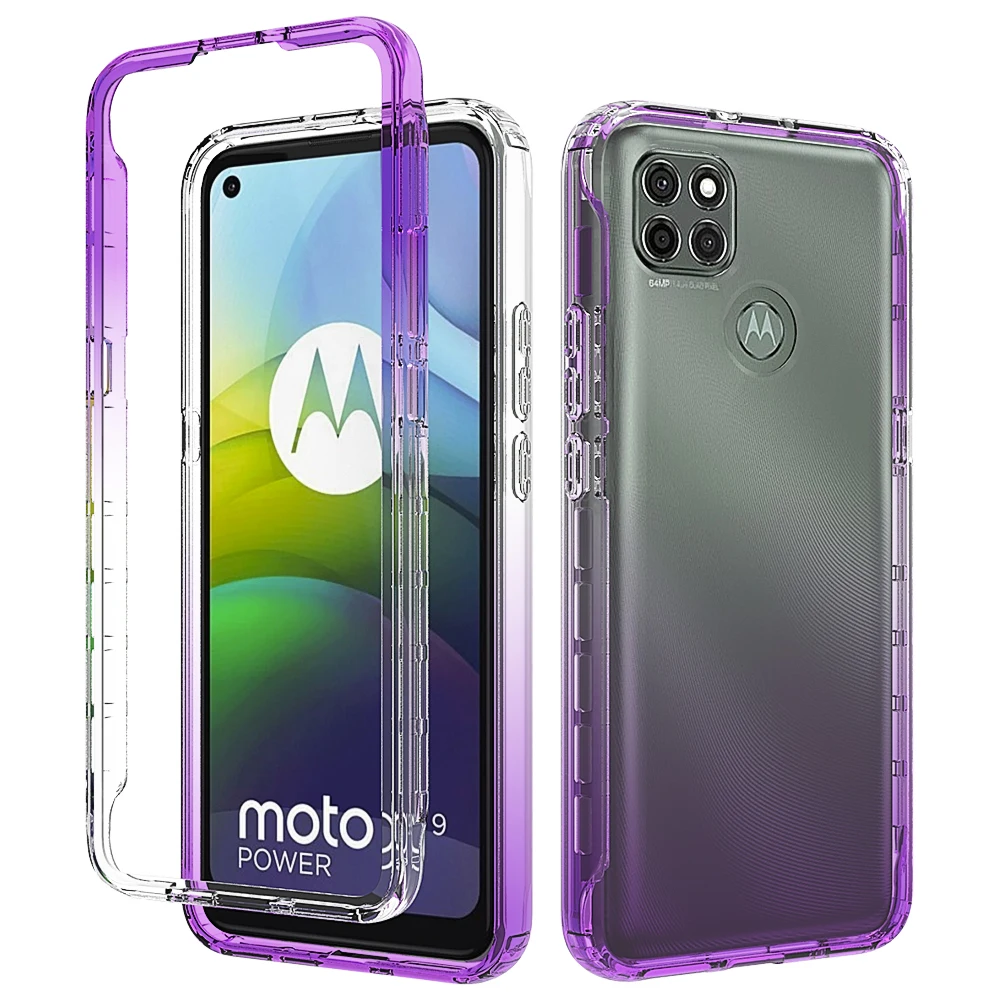 Противоударный чехол градиентного цвета для Motorola G9 Power Plus Play Moto G20 G30 G50 5G G60 G60S