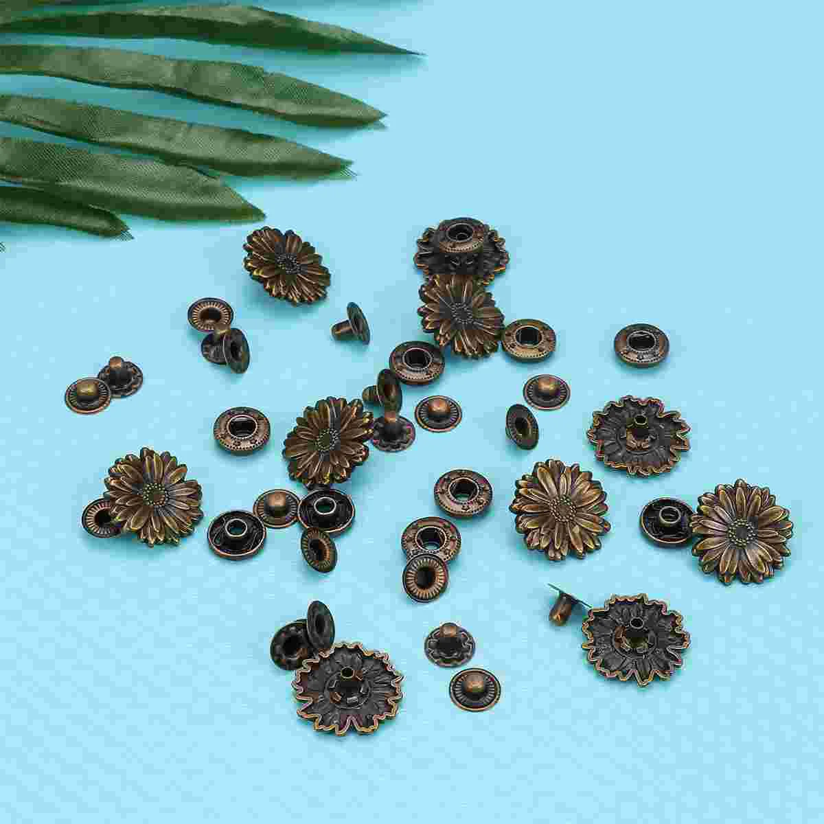 

Snap Buttons Button Press Fasteners Fastenerstuds Metalsewing Kit Bronze Buckle Snaps Vintage Clothingdiy Brass Retroflower