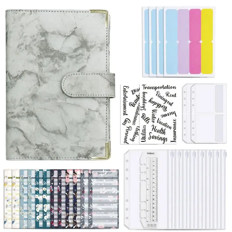 

Money Saving Binder Cash Stuffing Envelopes Binder Set A6 Bill Binder With Budgeting Sheet Cards English Stickers Cash Envelopes