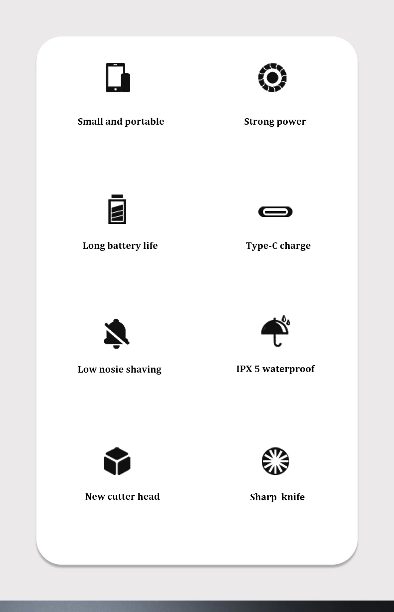 Портативная перезаряжаемая машинка для стрижки волос электрический