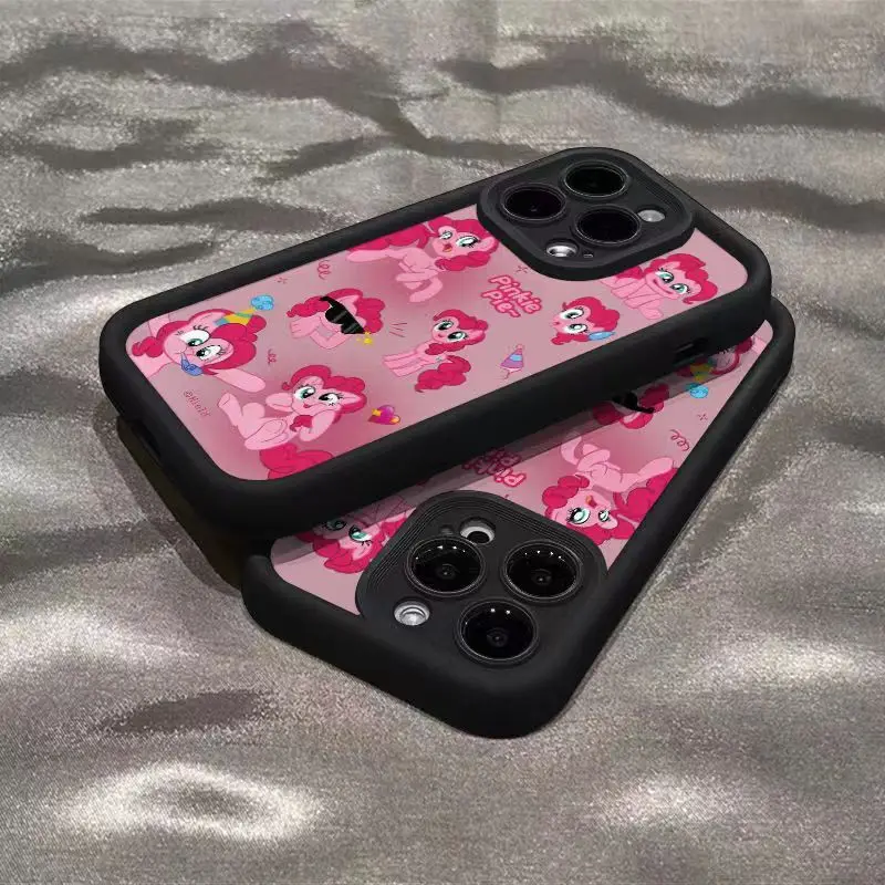 Розовый чехол My Little Pony с рисунком Kawaii для телефона iPhone 13 14/15 Pro 12 78 p/xs/x мягкий