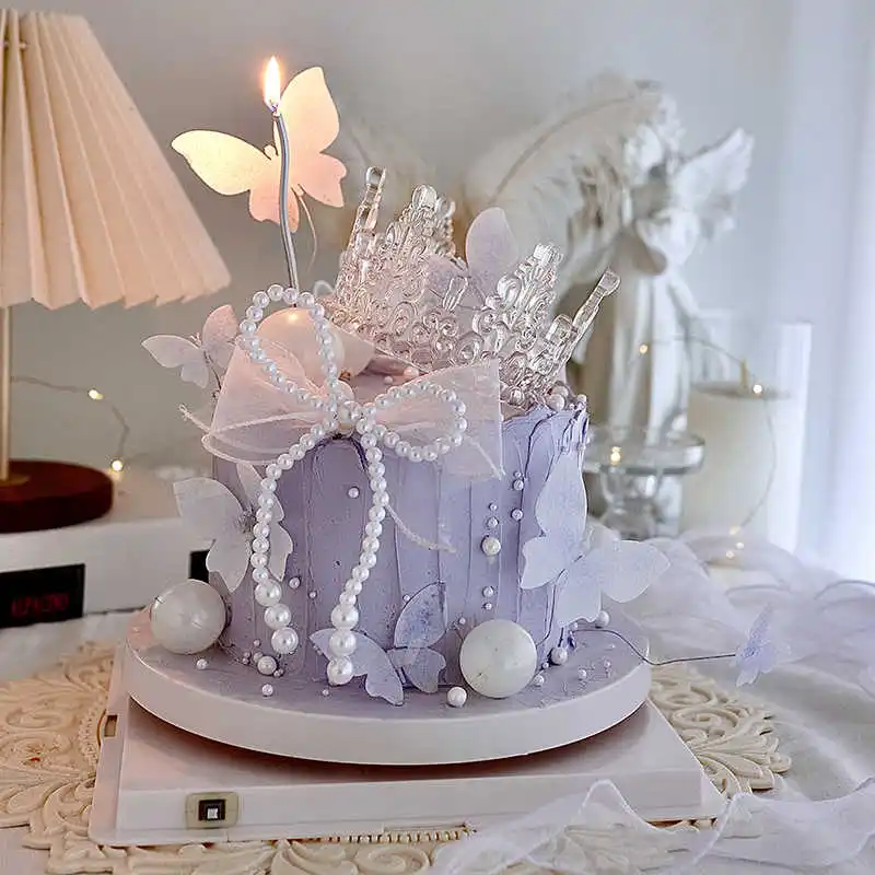 Прозрачная Корона Королева принцесса бант на день рождения вилка День святого
