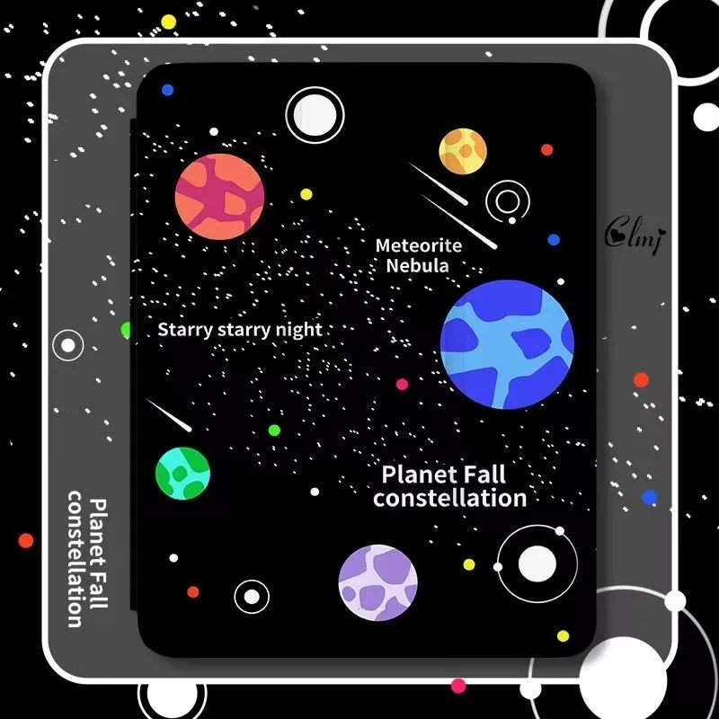 

Clmj Creative Colorful Cosmic Planet ipad Case Cover Apple Tablet Case For iPad 6th 7th 8th 9th Air 3 4 5 Mini 5 6 Pro 3 4 5