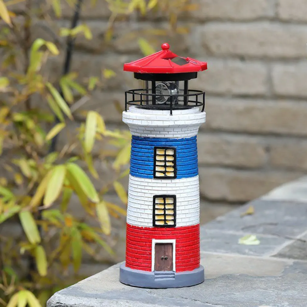 Солнечный Маяк в средиземноморском стиле вращающийся IP65 водонепроницаемый