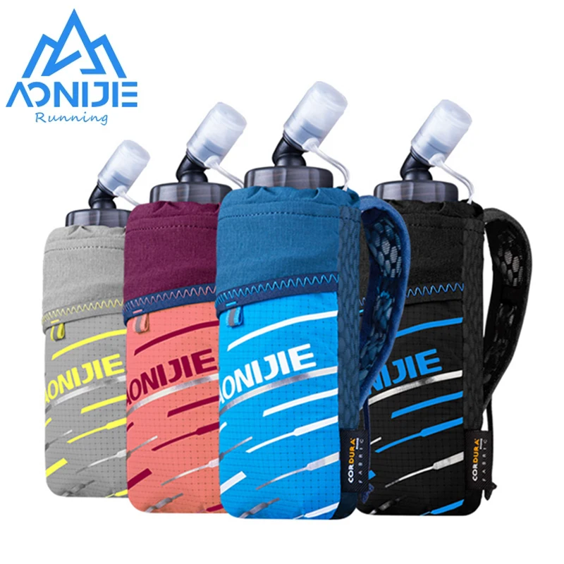 AONIJIE Foldable Portable Handheld Running Bag Flask Water Bottle Storage Bag Ultralight Phone Holder Pouch Sport Hydration Pack