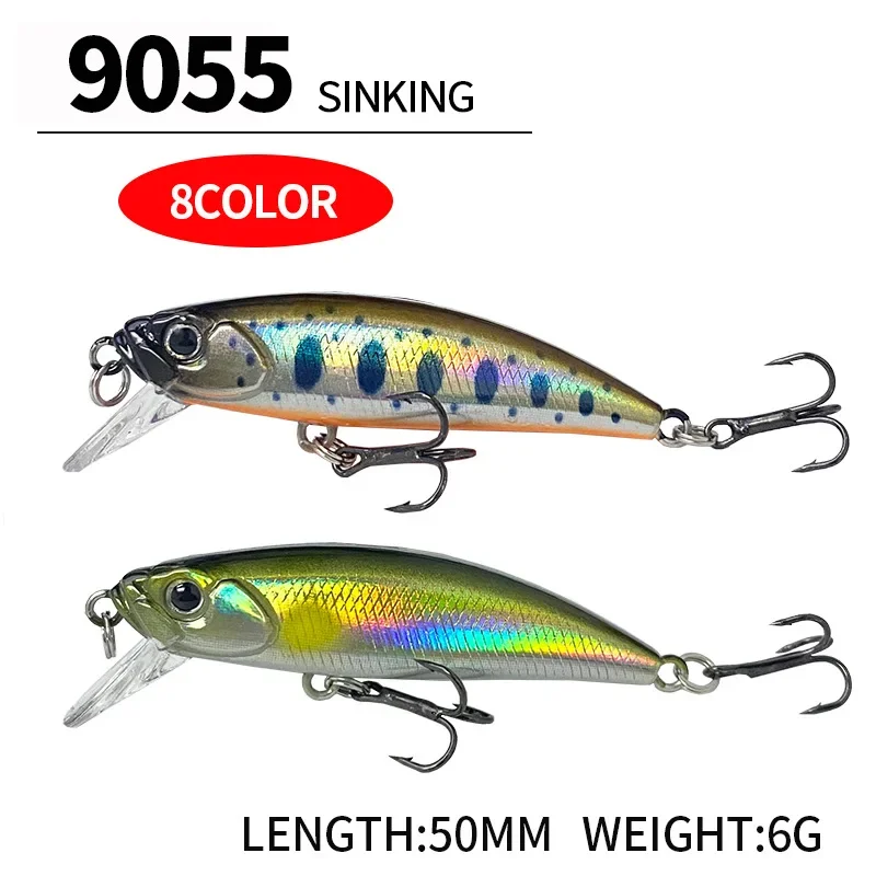 Фото Рыболовная Приманка Minnow luya 50 мм/6 г, пресноводный макоу с изогнутым ртом, погружная биометрическая ложная приманка, искусственная приманка, жесткая приманка №3