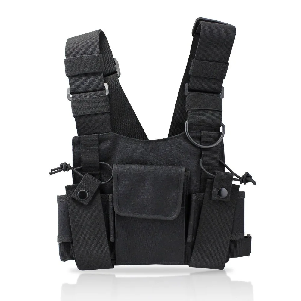 

Baofeng ham Radio Hip Hop Front Pack West Wist Pouch Holster Vest Men Tactical chest rig bag for Wouxun Baofeng UV-5R 82 bf-888S