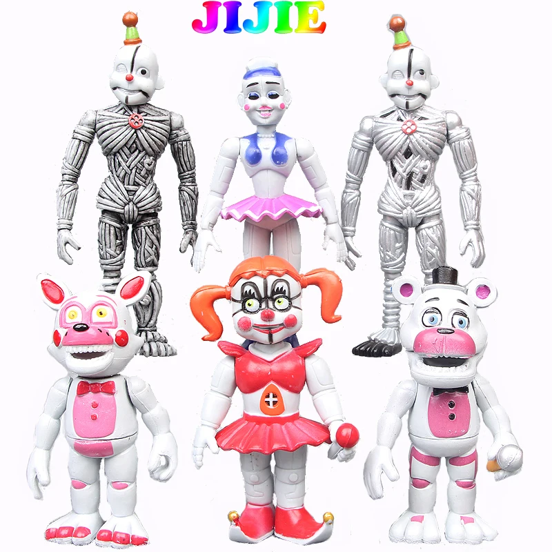

5/6 Pcs/Set Sister Location Fnaf Figures Anime Five Night At Freddy Toy Action Figure Collectible Doll Pvc Model Children Gifts