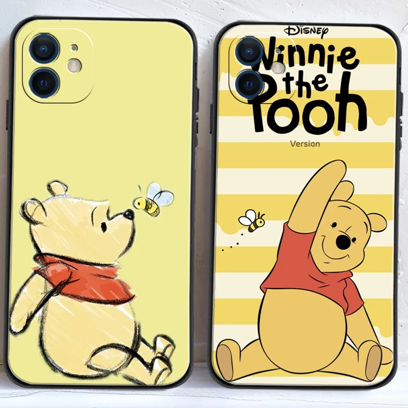 

Disney Pooh Bear Phone Cases For iPhone 11 12 Pro MAX 6S 7 8 Plus XS MAX 12 13 Mini X XR SE 2020 Soft TPU Coque Back Cover
