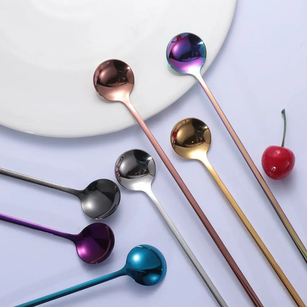 Кухонные принадлежности Rainbow ложка для кофе с длинной ручкой посуда ложки