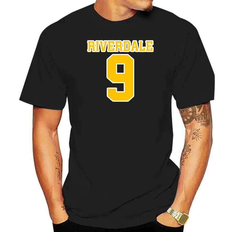 

Футболка Riverdale Bulldogs 9, базовая посадка, необычная натуральная футболка для мужчин, с круглым вырезом, под заказ, топ в стиле хип-хоп, футболка ...