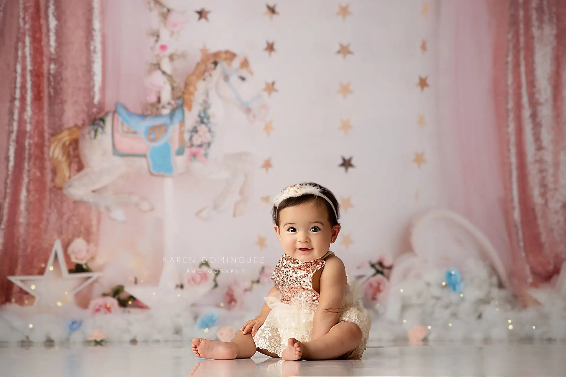 Мечта Карусель Лошади Фоны Торт Smash Взрослый Семейный Реквизит Для Фотографии