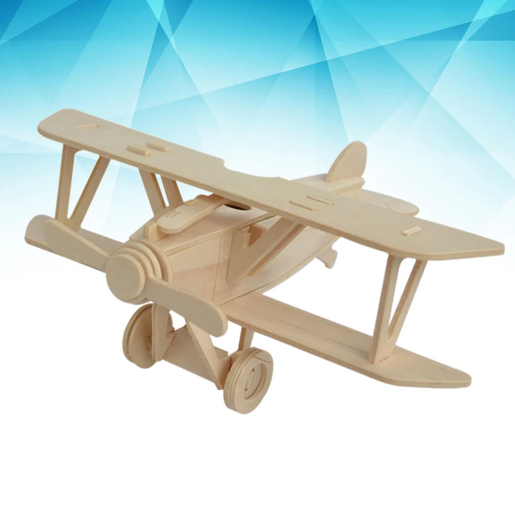 

Airplane Model Wooden Plane Kids Kits Wood Puzzle Toy Crafts Craft Jigsaw Airplanes Kit Bulk Assemble 3D Diy Adults Build