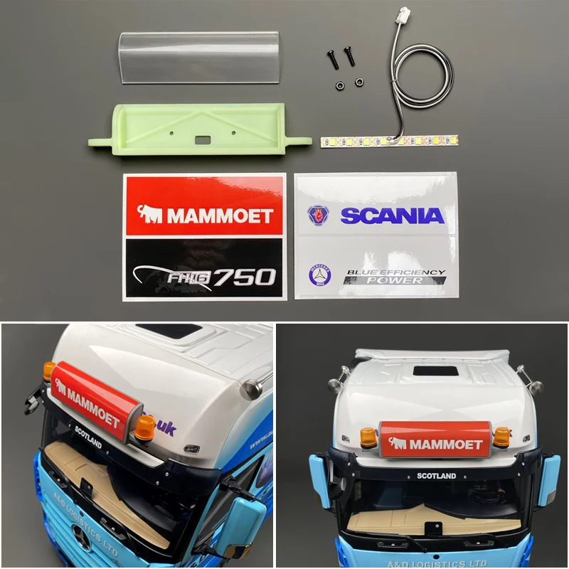 

LED Billboard Light Box Decorate Upgrade for 1/14 Tamiya RC Truck Trailer Tipper Car Scania MAN Benz Volvo LUSE Diy Parts Toys