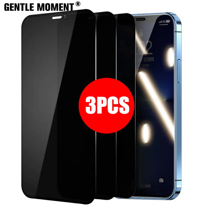 

Yoovos Anti-Spy Privacy Screen Protector for IPhone 13 12 11 14 Pro XS XR Max Full Cover Protective Glass for IPhone X 7 8 6S