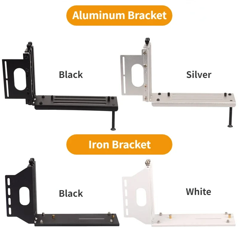 Универсальный вертикальный металлический держатель для графической карты PCIE 4 0 3